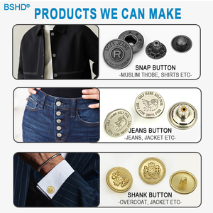 Nhà Máy OEM Thiết Kế Ánh Sáng Vàng Quảng Trường Hợp Kim Biểu Tượng Tùy Chỉnh Nhúng Màu Trắng Sữa Đá Denim Quần Áo Kim Loại Quần Jean Nút - Product Image 4