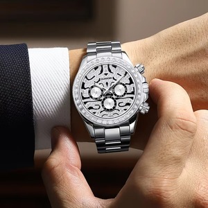 Reloj Mecánico Automático Deportivo de Lujo para Hombre, 39 mm, Cristal de Zafiro, Resistente al Agua 3ATM, Acero Inoxidable, Cierre de Mariposa - Product Image 4