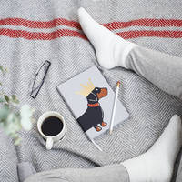 LABON – carnet à dos rigide avec imprimé animal de compagnie, cadeau Souvenir d'amour pour chien, teckel, Journal