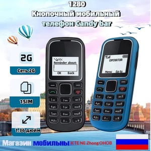 Téléphone portable pas cher 1280 GSM 2G à touches plates, téléphone mobile de secours non-smartphone, mini téléphone portable 1 SIM - Product Image 2