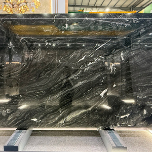 Plans <span class=keywords><strong>de</strong></span> travail pour salles <span class=keywords><strong>de</strong></span> bain et cuisines, et dalles <span class=keywords><strong>de</strong></span> marbre noir Galaxy Cosmic Black pour la conception personnalisée <span class=keywords><strong>de</strong></span> maisons - Product Image 3