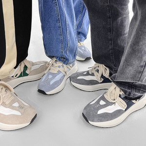 Zapatillas de Cuero de Diseño Personalizado Estilo Etiqueta Blanca 2026, Zapatillas Casuales para Caminar, Zapatos para Hombre - Product Image 6