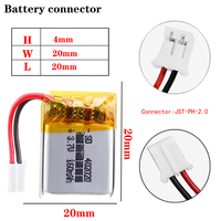 Lipo-batterie li-po 3.7, 160 V, 402020 mAh, en polymère, pour enceinte connectée tas, moniteur bébé, Navigation, avec connecteur à 2 broches, PH 2.0mm