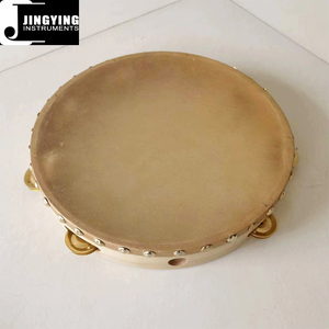 Instruments de percussion Jingying Music Orff 2025, tambourins professionnels en cuir de vache haut de gamme tambours à main de 10/12 pouces - Product Image 3
