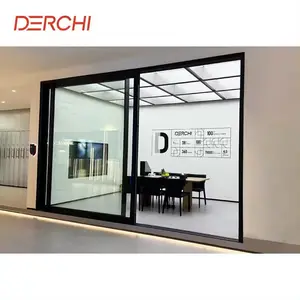 Residential House Commercial Heavy Duty Thermal Break Automatic Sliding Door Aluminum Patio Glass Door