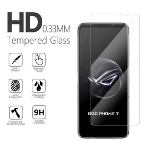 Pour Asus <span class=keywords><strong>ROG</strong></span> <span class=keywords><strong>Phone</strong></span> 7 <span class=keywords><strong>6</strong></span> Pro Anti shock 0.33mm HD Clear 9H verre trempé japon Asahi verre protecteur d'écran avec Vmax nouveau paquet - Product Image 3