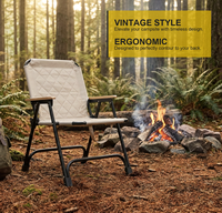 Chaise pliante compacte en acier à haute teneur en carbone prête à être expédiée, chaise de camping portable pour l'extérieur, pour le jardin, la terrasse, la plage