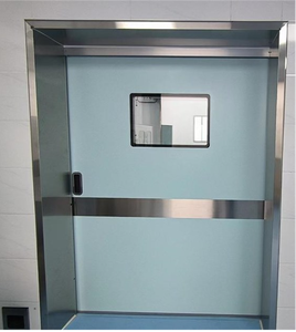 Portes de salle d'opération doubles à double ouverture, ignifuges, pour salle blanche, en acier inoxydable 304, marque Wxh, fabricant du Shandong - Product Image 3