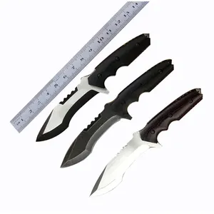knife saw camping tools sharp fixed blade forged survival outdoor picnic hunting knife
