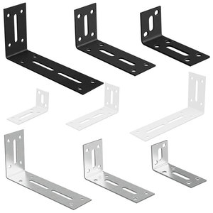 Support d'angle en L en acier laminé à froid, réglable, pour étagère, fixation murale, support de connexion pour armoire - Product Image 1
