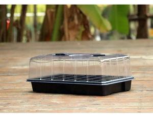 24 תאים PS קל משקל, נושם, מגש גידול מלבני עם חורי ניקוז, ניתן לשימוש חוזר, מכסי הידרופוניקה - Product Image 2