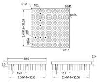 Módulo de matriz LED BiColor 16x16 de 1,8mm 40*40mm Matriz de puntos de doble color Categoría de producto LED