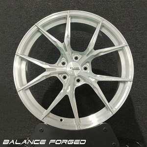 Jantes forgées BALANCE à 5 branches, finition argent brossé, 17, 18, 19, 20 pouces, 5x100/5x112/5x120, jantes sport, options de couleur et de logo personnalisées pour toutes les voitures - Product Image 2