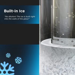 FREEZE Margarita Copas de cóctel Vidrio de doble pared Frozen Stemless Tazas de enfriamiento con enfriador de gel - Product Image 5