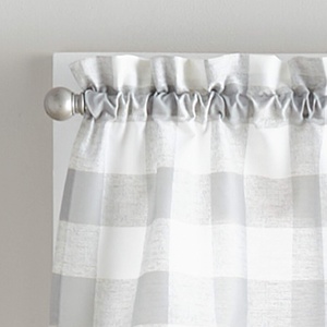 Đất nước hiện đại hiện đại Mộc mạc trang trại trâu kiểm tra 3 mảnh Rèm Cửa Nhà Bếp thiết lập cửa sổ valance và quán cà phê tầng - Product Image 5