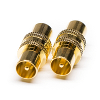 Kit adaptateur audio-vidéo CCTV, connecteur BNC RCA PAL, 75 Ohm, plaqué or, pour système de sécurité et câble coaxial pour home cinéma