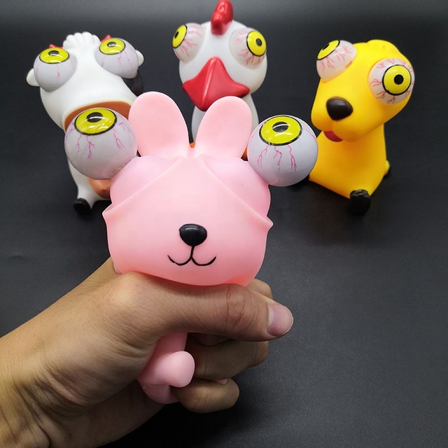 New Design Jumbo Pop Out Eyes Duck Squeeze Toys Big Size Flashing Animal Made of Durable Plastic PVC for Boys Girls 5 to 7 Years