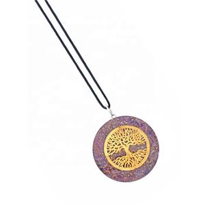 Comprar en línea colgante de orgonita | Colgante de orgonita de árbol de la vida de amatista de ágata natural - Product Image 1