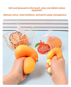 Nouveau jouet moelleux de grande taille Kumquat Ponkan LYT0703 - Anti-stress, amusant, décompression, réaliste, aspect moche, en caoutchouc - Product Image 6