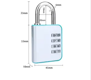 拉链组合LocZinc合金3位代码密码可重置锁行李箱拉链挂锁拉杆箱行李箱锁
