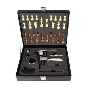 Tùy Chỉnh 8 Miếng Rượu Vang Đỏ Phụ Kiện Rượu Vang <span class=keywords><strong>Set</strong></span> Với Hộp Quà Tặng Rượu Vang Bộ Quà Tặng Hộp Da - Product Image 1