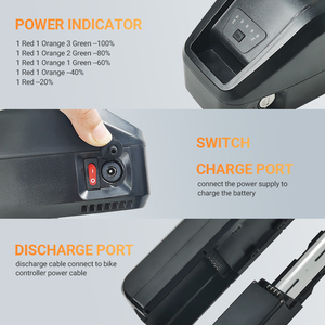 Batería personalizada de iones de <span class=keywords><strong>litio</strong></span> para bicicleta eléctrica, 48V, <span class=keywords><strong>36V</strong></span>, 10Ah, 15Ah, 21Ah, Hailong, para bicicleta eléctrica, motocicleta, triciclo - Product Image 3