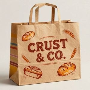 Bolsas de Papel Kraft Personalizadas con Asas para Empacar y Entregar Alimentos - Product Image 2