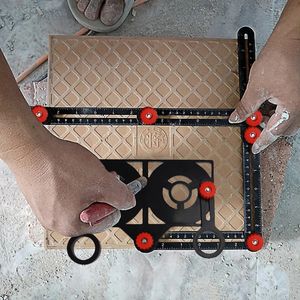 Localizzatore di fori per <span class=keywords><strong>piastrelle</strong></span> strumento regolabile righello di misurazione ad angolo fisso in vetro per muratura modello <span class=keywords><strong>angolare</strong></span> universale 6 lati - Product Image 3