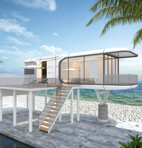 บ้านแคปซูล40ft 20FT แบบเคลื่อนย้ายได้หรูหราบ้านแคปซูลสำเร็จรูปเรือเหาะบ้านแคปซูล - Product Image 4