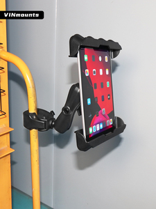 VINmounts 14 Inch Industrial <b>Tablet</b> <b>Holder</b> with Clamp Mount 360 Degree Adjustable Quick Release Pipe Mount for 26x50mm Rails - Product Image 6
