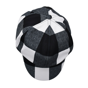Créateur de mode français hommes dames décontracté béret casquette personnalisé à carreaux béret chapeau pour femmes - Product Image 5