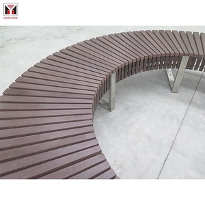 Round Outdoor Furniture Chair Stool Outdoor <strong>Bench</strong> <strong>for</strong> Public Park Garden <strong>Bench</strong> <strong>Pressing</strong> Round Flower Table Wooden Curved <strong>Bench</strong> - Product Image 4