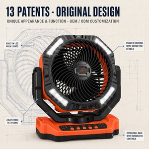 Ventilateur Socool Portable Télécommande 40000MAh Camping en Plein Air Rechargeable Secouant la Tête Ventilateur sur Pied - Product Image 3