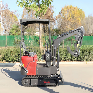 Mini-excavatrice hydraulique sur chenilles multifonction certifiée CE Chine, 1 tonne, pompe PLC, moteur haute efficacité, garantie 1 an - Product Image 4