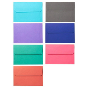 Custom Logo Hot Stamp UV Coating Promotion Card Packaging Black Soft Special Paper file Envelope - Product Image 5