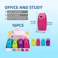 Taille-crayon mignon avec gomme double fonction, fournitures scolaires créatives pour enfants, cadeau original, article de papeterie en gros OEM