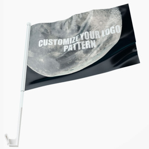 Оптовая продажа, Лучшая цена, быстрая доставка, полиэфирная печать, пустой флаг на заказ, сублимационный флаг на окна автомобиля - Product Image 1