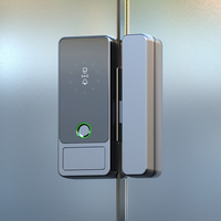 Serrure de porte en verre sans cadre TTlock sans perçage avec empreinte digitale, mot de passe et carte-clé
