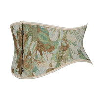 Top corsé con estampado de Jacquard con hebilla frontal, ropa interior adelgazante inspirada en la corte Vintage, corpiño moldeador, cinturones debajo del busto