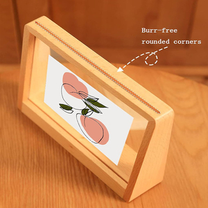 Vendita calda trapezoidale rustica cornice, novità in acrilico trasparente cornice per foto con slot sulla parte superiore - Product Image 4