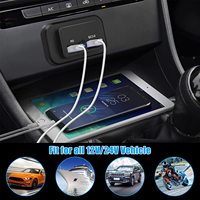 Support mural double charge rapide 3.0 et prise USB PD rv 12v avec interrupteur d'alimentation Couvercle étanche