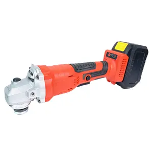 Portable Lithium Brushless Angle Grinder Multifunctional Polishing Machine Rechargeable Cordless Electric Angle Grinder Red Z01