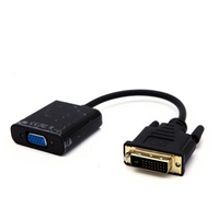 Cable Adaptador Convertidor DVI a VGA Full HD 1080P DVI-D 24+1 25 Pines Macho a 15 Pines Hembra para PC, Monitor HDTV, Pantalla
