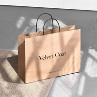 Sac en papier de luxe personnalisé avec poignée découpée en cercle, pour cadeaux et bijoux, avec logo imprimé sur mesure, sac de shopping