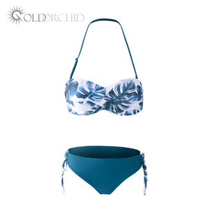 Ensemble de vêtements de plage <span class=keywords><strong>2</strong></span> pièces pour femmes comprenant un <span class=keywords><strong>maillot</strong></span> de bain push-up avec motif imprimé, décolleté épaules dénudées, respirant et écologique - Product Image 6