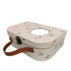 Custom Logo Luxury Gift Velvet White Magnetic Jewelry Travel Packaging Ring Paper Box Jewelry Boxes