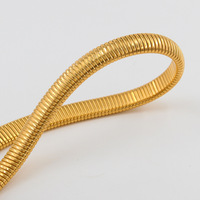 Ins populaire serpent collier ras du cou 18K plaqué or en acier inoxydable largeur élastique épais collier pour femme Hiphop bijoux
