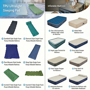 Lit gonflable double convertible personnalisé avec pompe intégrée, matelas pneumatique pliable et portable en mousse pour le camping, la maison et l'extérieur - Product Image 6