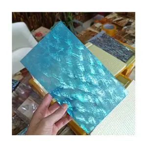 Abalone tırnak sanat dekorasyon Paua kabuk levhalar istiridye Fan yumuşak kabuk kağıt