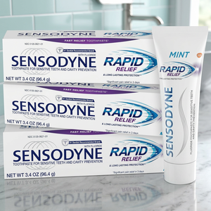 Pasta Dental Sensodyne Alivio Rápido para Dientes Sensibles con Menta y Flúor, Protección Duradera para Adultos - Product Image 2